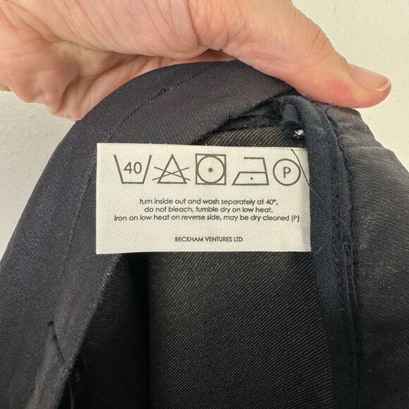 Victoria Beckham | Wax Coated Denim Ankle Zip Mid Rise Leggings Skinny Pants - Picture 8 of 8